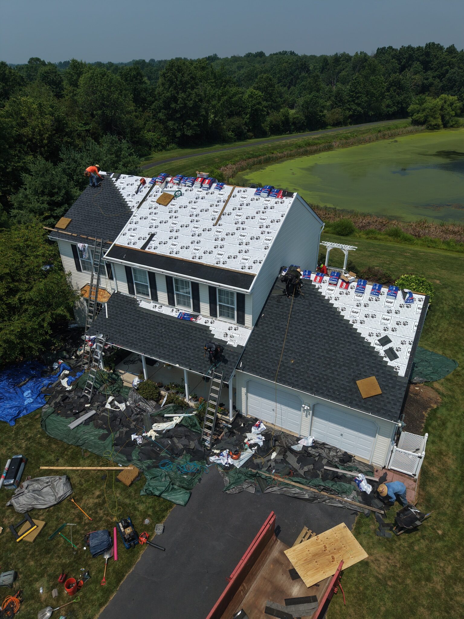 default GAF Timberline HDZ Charcoal Roof Replacement in Quakertown