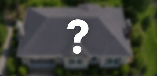 Not sure — blurred roof photo with a question mark